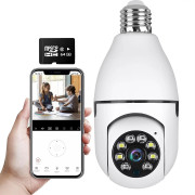 دوربین مدار بسته لامپی بی سیم قابل اتصال به موبایل مدل V380PRO